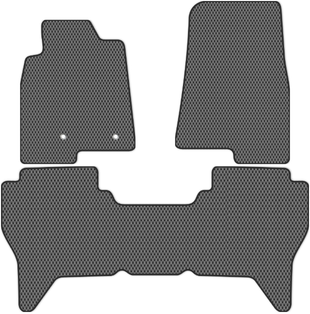Коврики ЭВА "EVA сота" для Mitsubishi Pajero IV (suv / V90 (5 дв.)) 2014 - 2020, серые, 3шт.