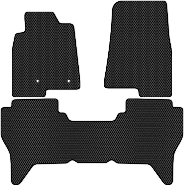 Коврики ЭВА "EVA ромб" для Mitsubishi Pajero IV (suv / V90 (5 дв.)) 2014 - 2020, черные, 3шт.