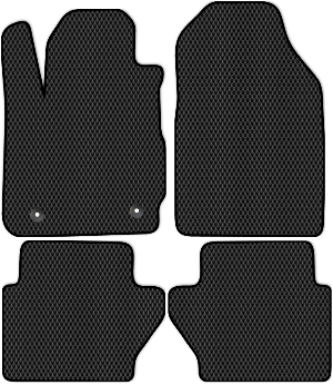 Коврики "EVA ромб" в салон Ford Fiesta VI (хэтчбек 5 дв / Mk7) 2013 - 2019, черные 4шт.