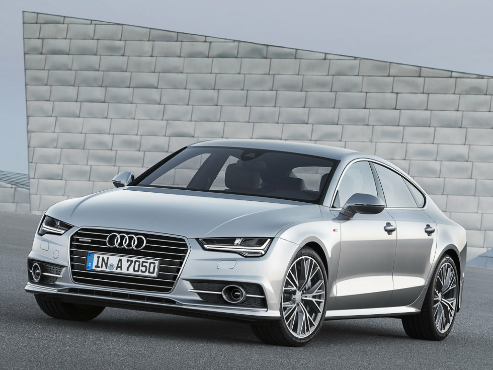 Коврики ЭВА "EVA ромб" для Audi A7 (хэтчбек 5 дв / 4G) 2014 - 2018, серые, 4шт.