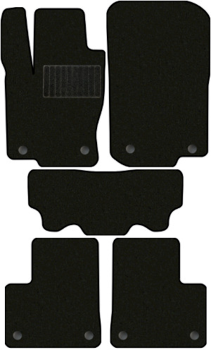 Коврики текстильные "Стандарт" для Mercedes-Benz GLE Coupe I (suv / С292) 2014 - 2019, черные, 5шт.