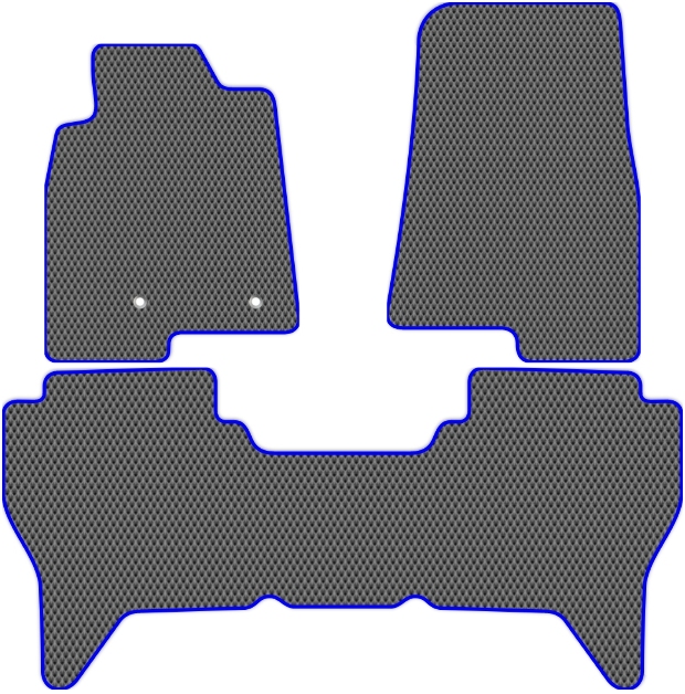 Коврики ЭВА "EVA ромб" для Mitsubishi Pajero IV (suv / V90 (5 дв.)) 2014 - 2020, серые, 3шт.
