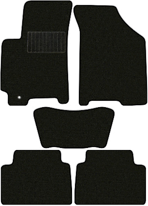Коврики текстильные "Стандарт" для Chevrolet Lacetti (седан / J200) 2004 - 2013, черные, 5шт.