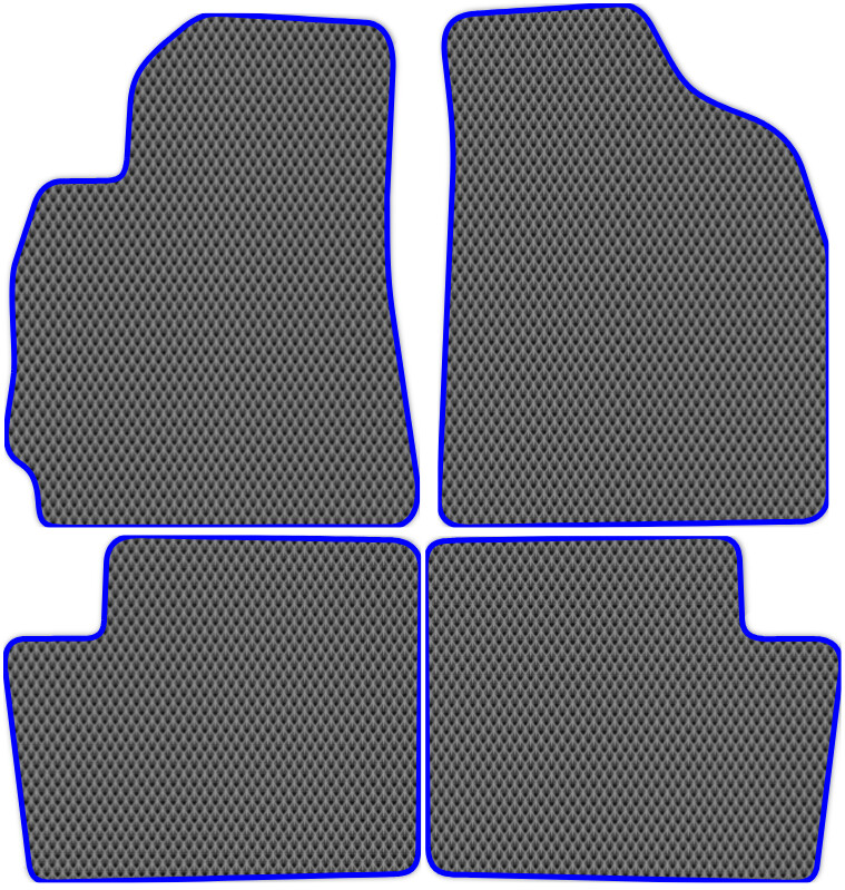 Коврики ЭВА "EVA ромб" для Chery Tiggo T11 I (suv) 2005 - 2013, серые, 4шт.