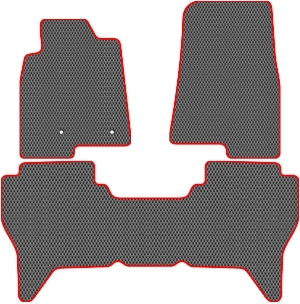 Коврики ЭВА "Ромб" для Mitsubishi Pajero IV (suv / V90 (5 дв.)) 2014 - 2020, серые, 3шт.